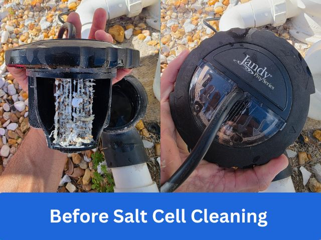 before salt cell cleaning